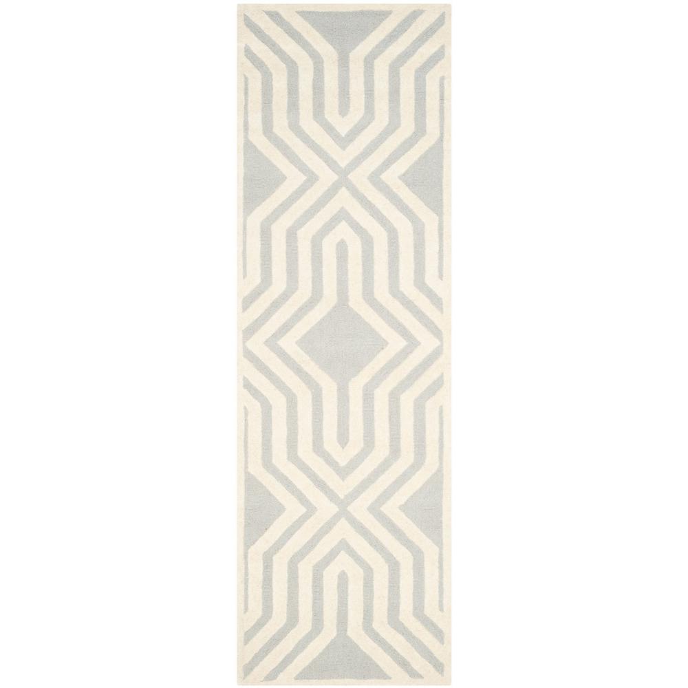 CAMBRIDGE, GREY / IVORY, 2'-6" X 8', Area Rug, CAM724G-28. Picture 1