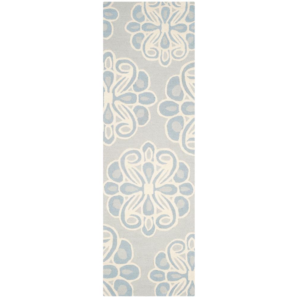 CAMBRIDGE, GREY / BLUE, 2'-6" X 8', Area Rug. Picture 1