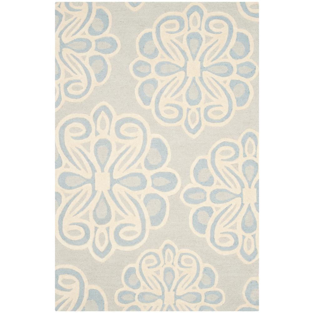 CAMBRIDGE, GREY / BLUE, 4' X 6', Area Rug. Picture 1