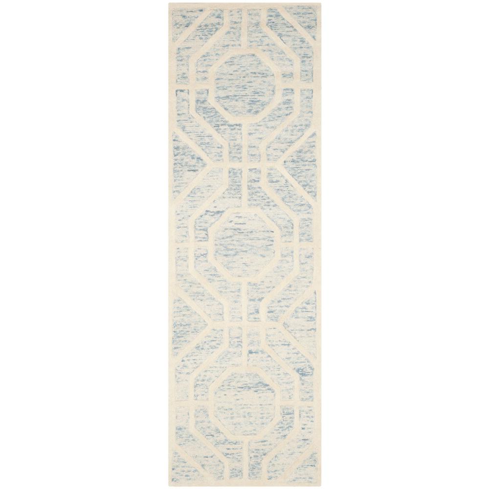CAMBRIDGE, LIGHT BLUE / IVORY, 2'-6" X 8', Area Rug, CAM726B-28. Picture 1