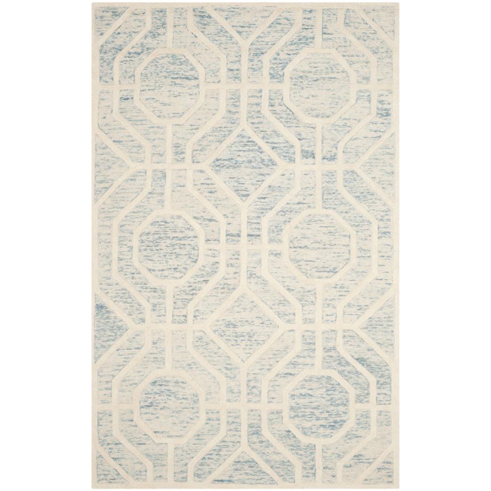 CAMBRIDGE, LIGHT BLUE / IVORY, 5' X 8', Area Rug, CAM726B-5. Picture 1
