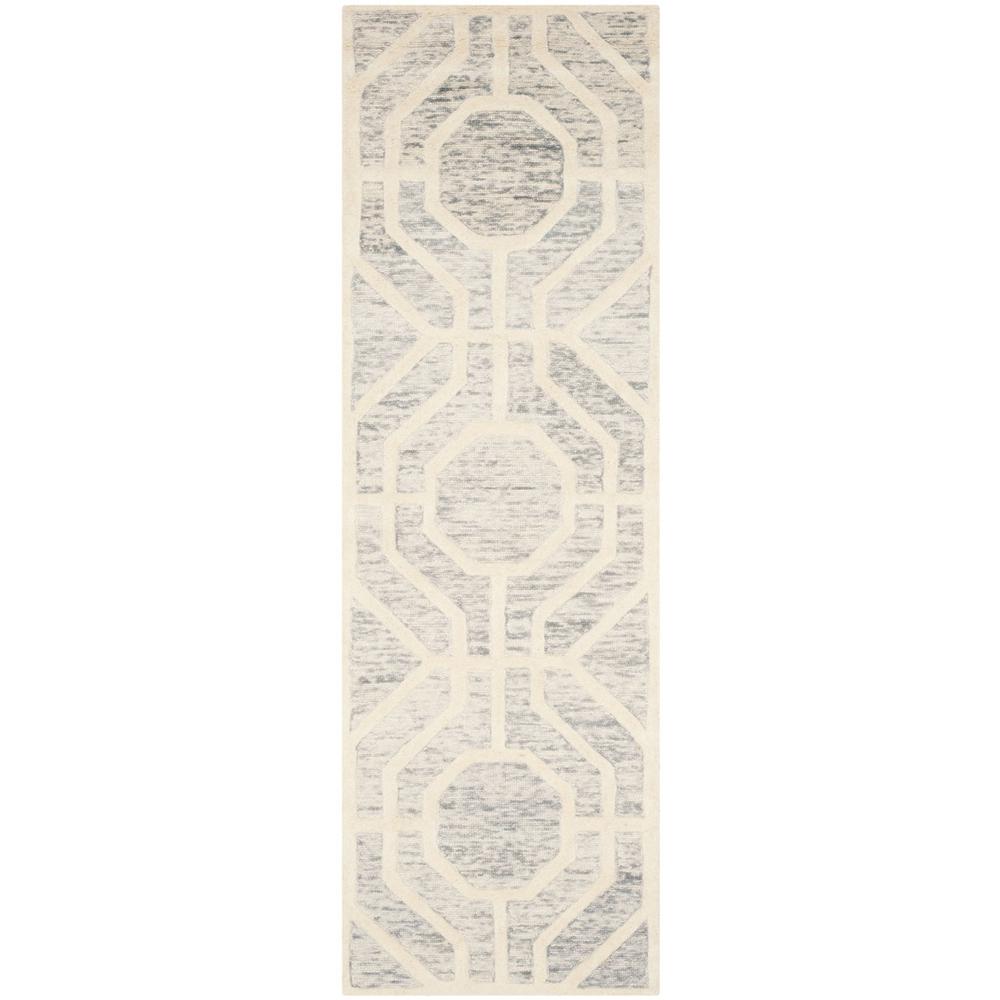 CAMBRIDGE, LIGHT GREY / IVORY, 2'-6" X 8', Area Rug, CAM726G-28. Picture 1