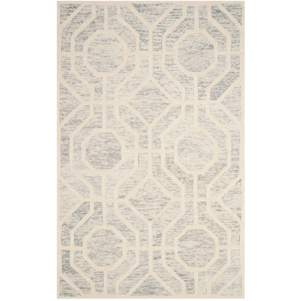 CAMBRIDGE, LIGHT GREY / IVORY, 5' X 8', Area Rug, CAM726G-5. Picture 1