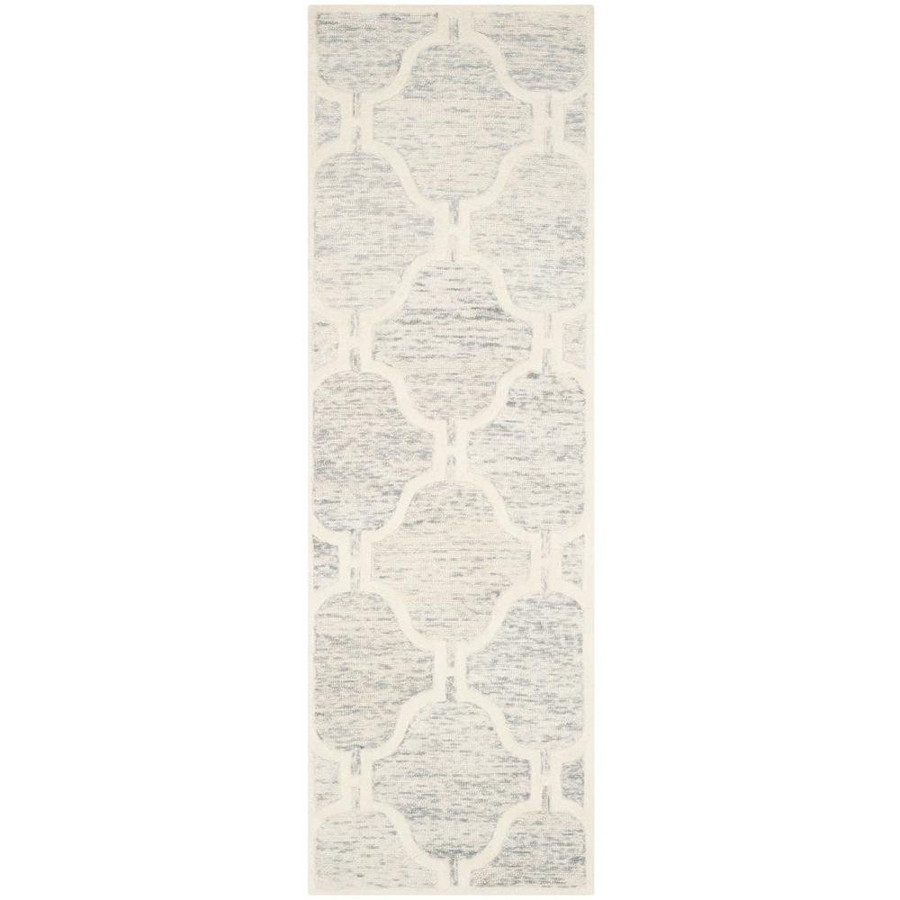 CAMBRIDGE, LIGHT GREY / IVORY, 2'-6" X 8', Area Rug, CAM727G-28. Picture 1