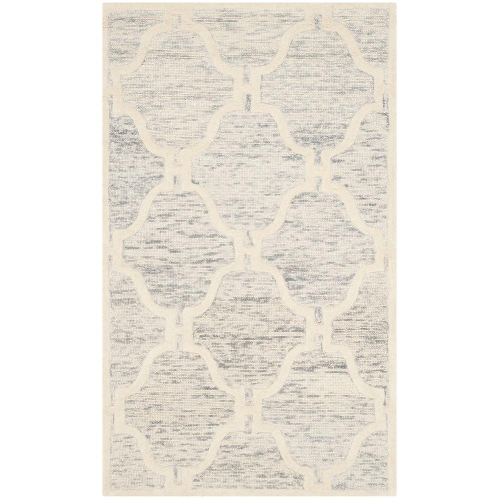 CAMBRIDGE, LIGHT GREY / IVORY, 3' X 5', Area Rug, CAM727G-3. Picture 1