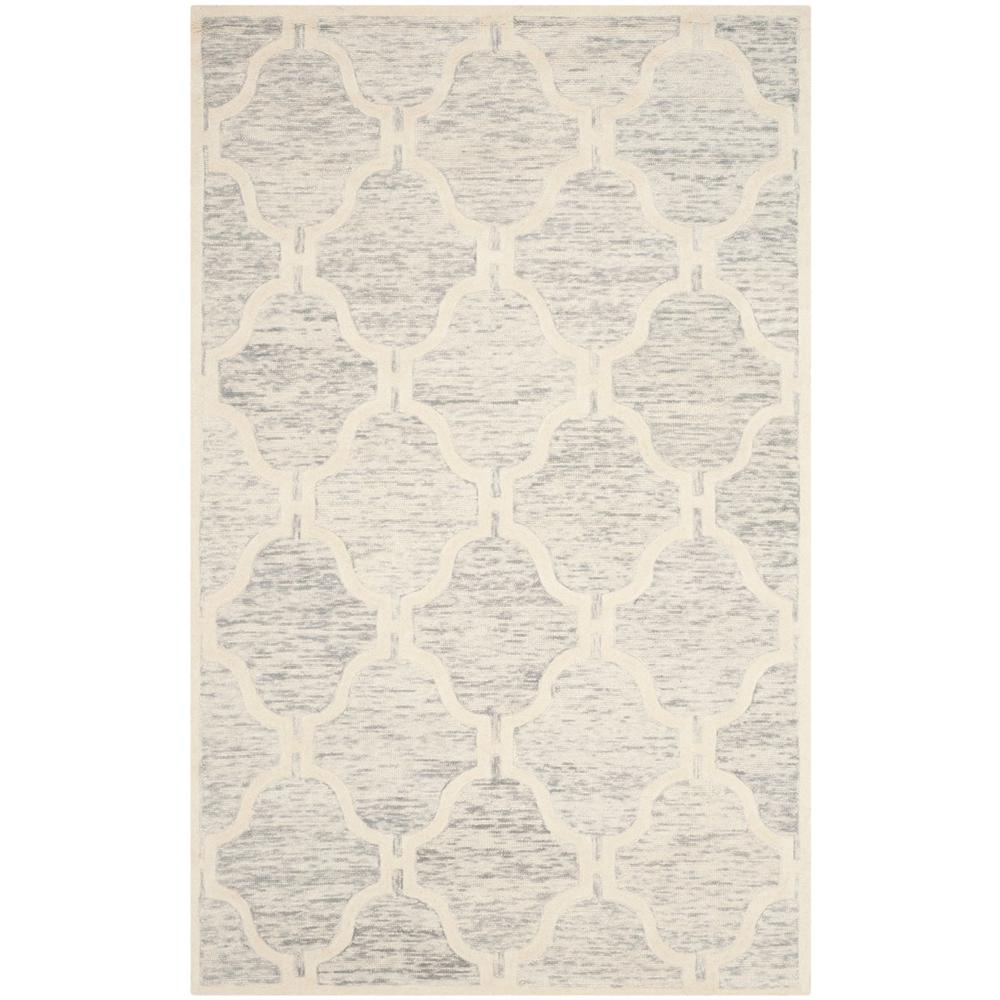 CAMBRIDGE, LIGHT GREY / IVORY, 5' X 8', Area Rug, CAM727G-5. Picture 1