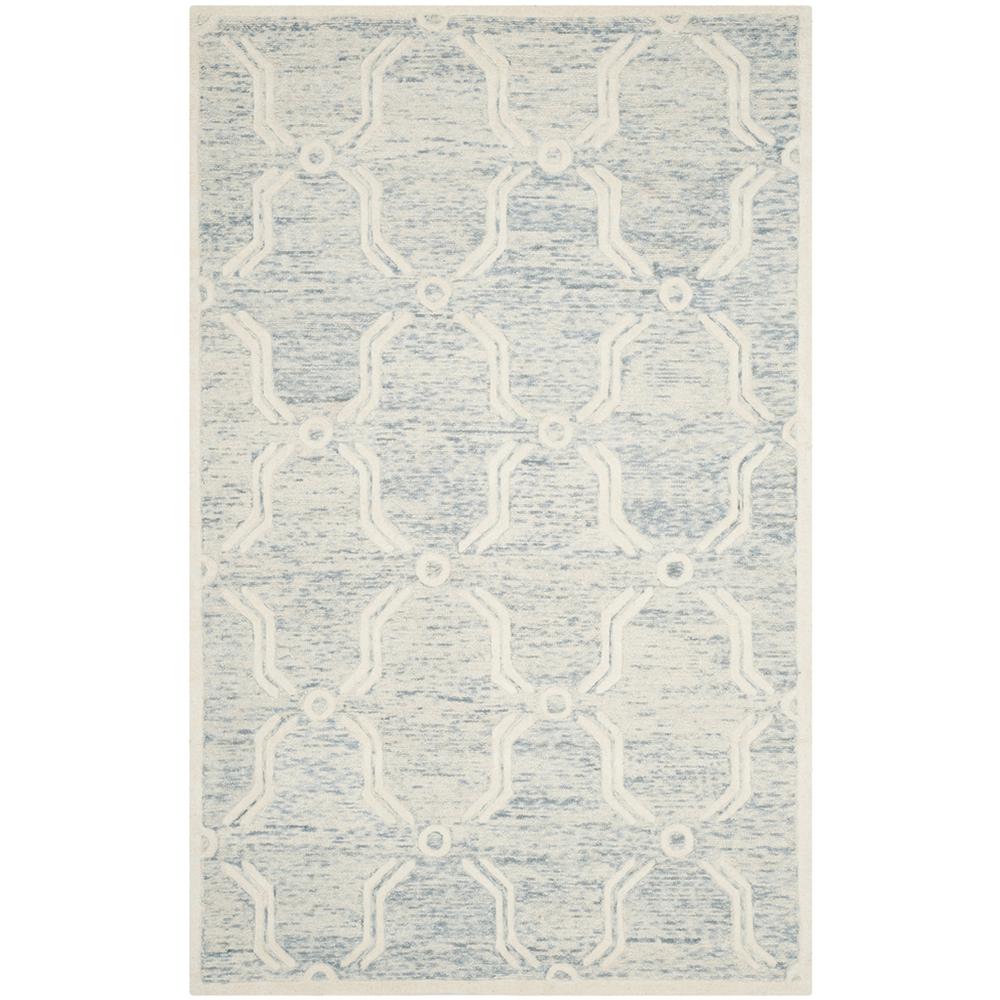 CAMBRIDGE, LIGHT BLUE / IVORY, 5' X 8', Area Rug, CAM728B-5. Picture 1