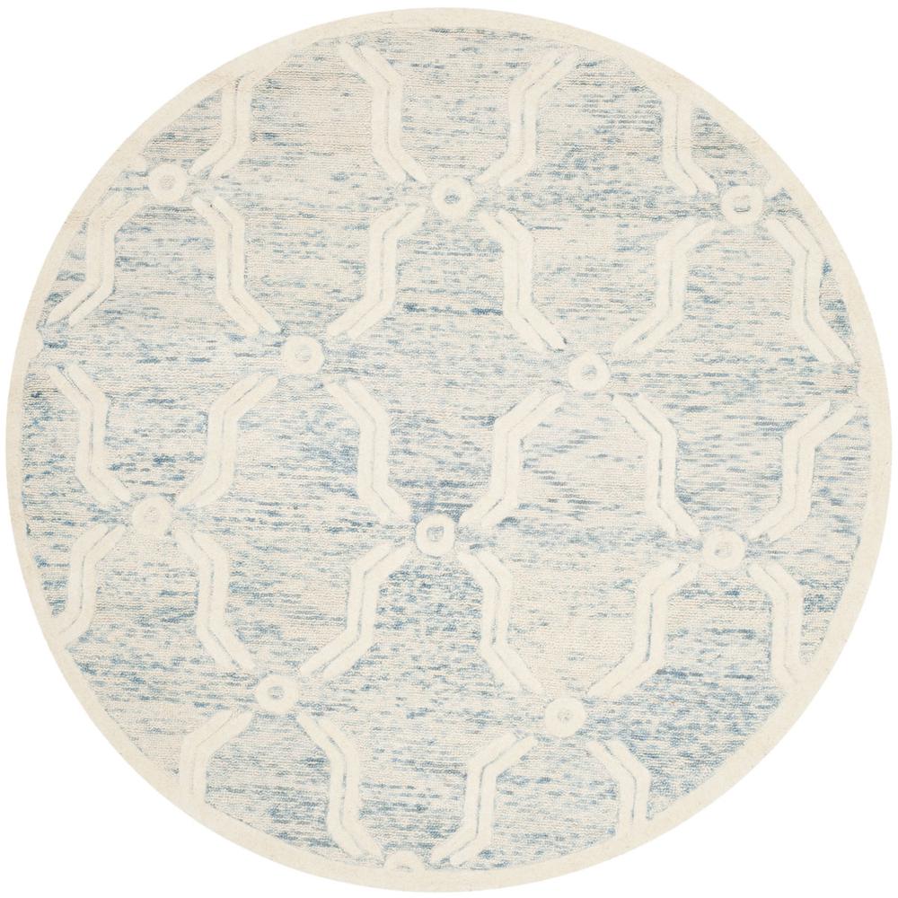 CAMBRIDGE, LIGHT BLUE / IVORY, 6' X 6' Round, Area Rug, CAM728B-6R. Picture 1