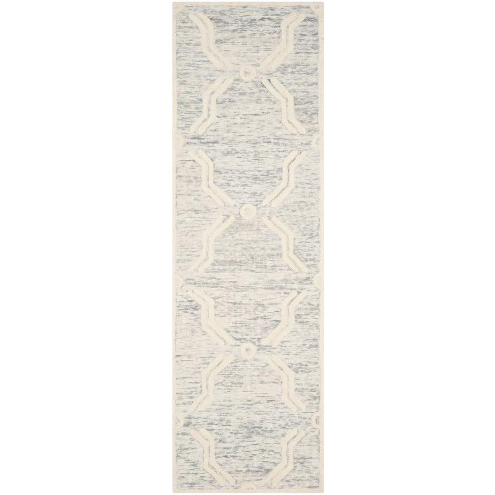CAMBRIDGE, LIGHT GREY / IVORY, 2'-6" X 8', Area Rug, CAM728G-28. Picture 1