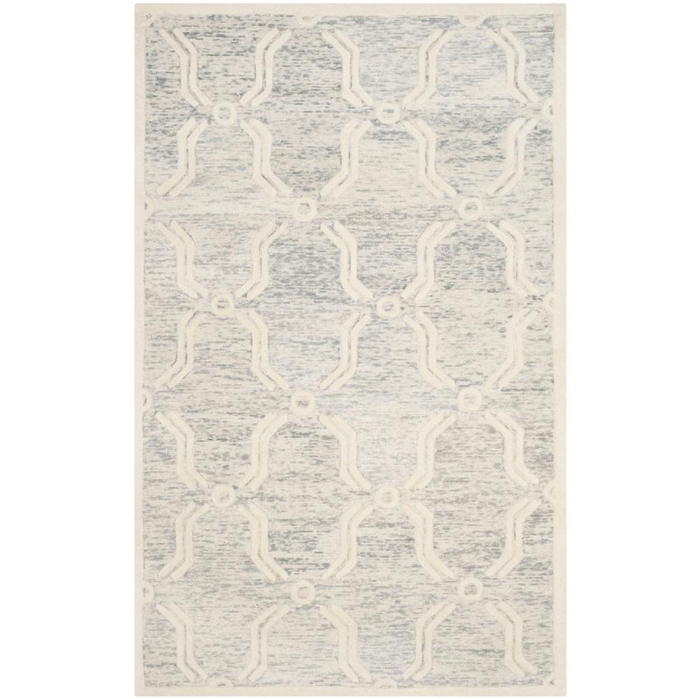 CAMBRIDGE, LIGHT GREY / IVORY, 5' X 8', Area Rug, CAM728G-5. Picture 1