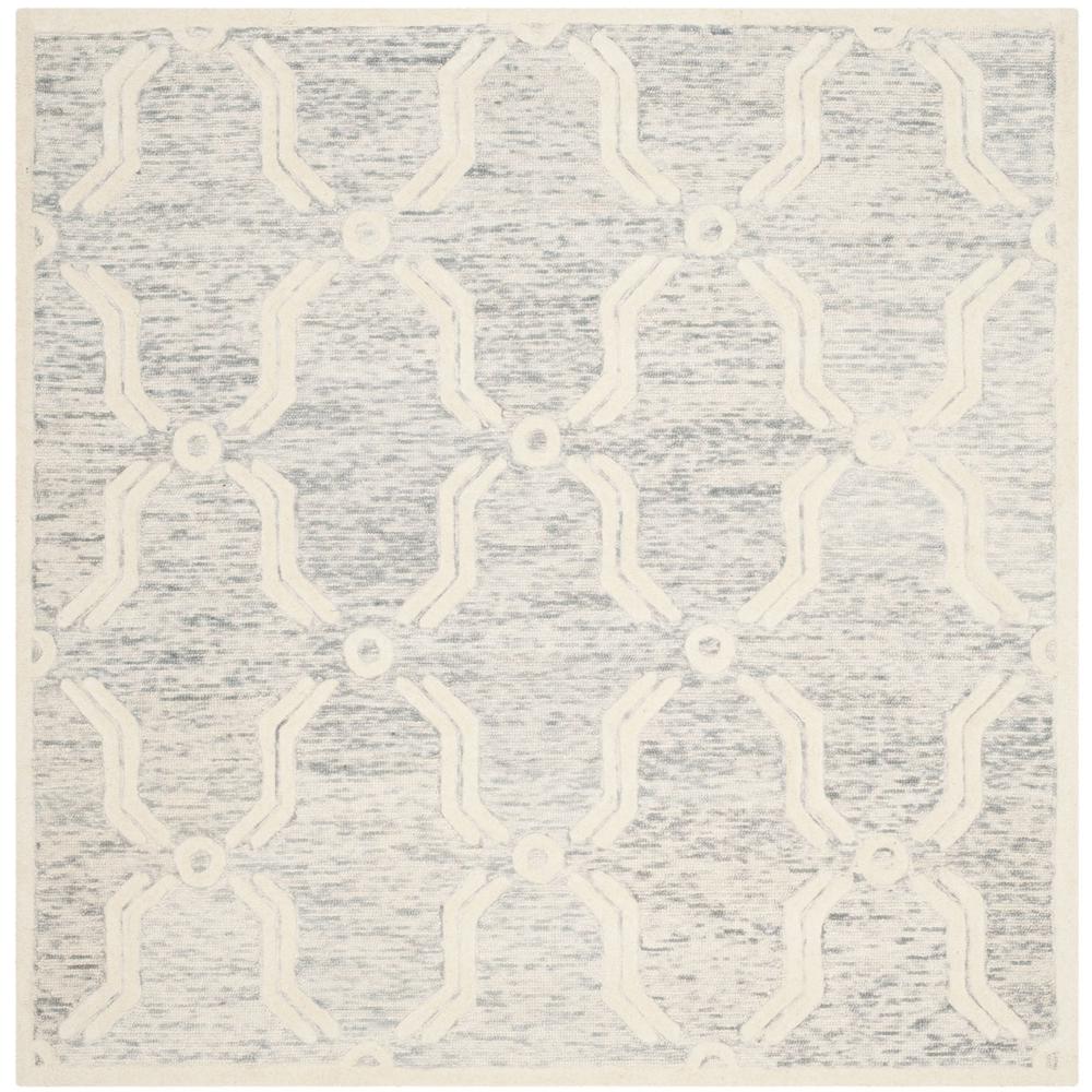 CAMBRIDGE, LIGHT GREY / IVORY, 6' X 6' Square, Area Rug, CAM728G-6SQ. Picture 1