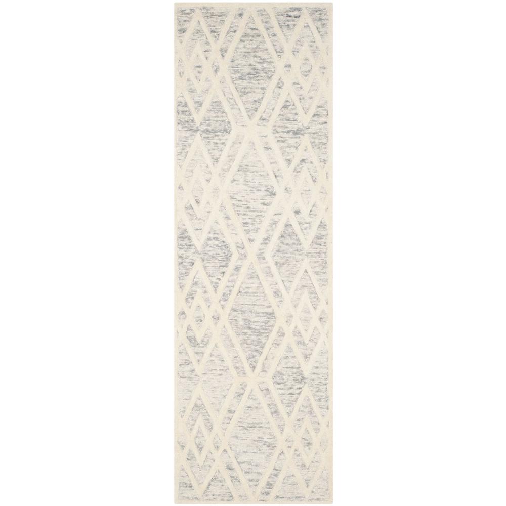 CAMBRIDGE, GREY / IVORY, 2'-6" X 8', Area Rug, CAM729G-28. Picture 1
