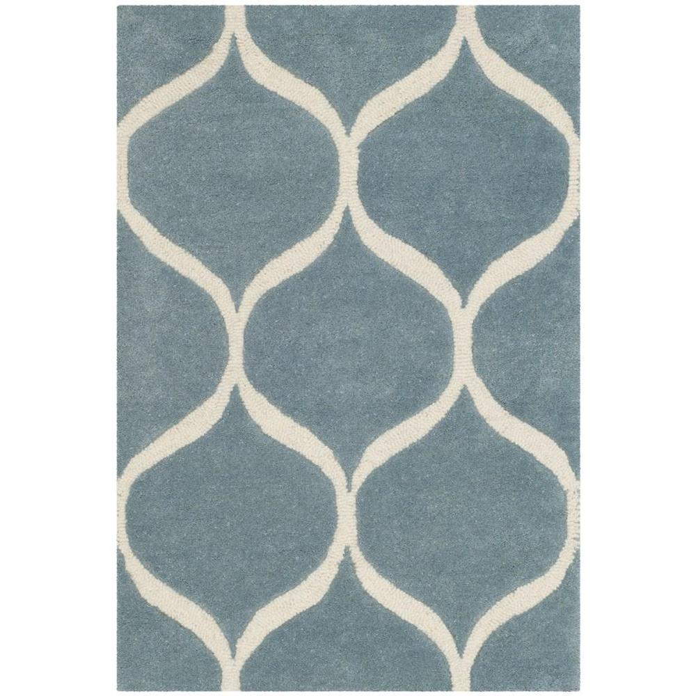 CAMBRIDGE, LIGHT BLUE / IVORY, 2' X 3', Area Rug, CAM730B-2. Picture 1