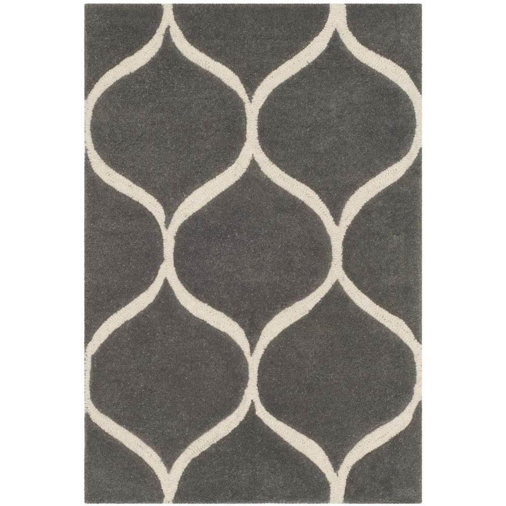 CAMBRIDGE, DARK GREY / IVORY, 2' X 3', Area Rug, CAM730D-2. Picture 1