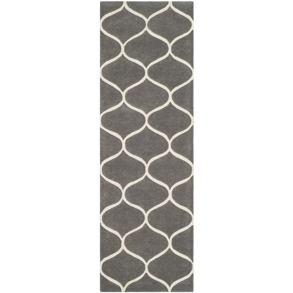 CAMBRIDGE, DARK GREY / IVORY, 2'-6" X 8', Area Rug, CAM730D-28. Picture 1
