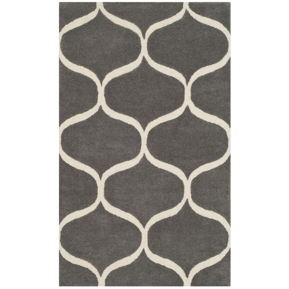 CAMBRIDGE, DARK GREY / IVORY, 3' X 5', Area Rug, CAM730D-3. Picture 1