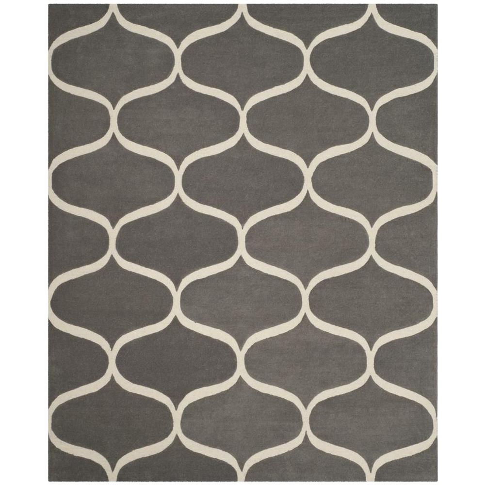 CAMBRIDGE, DARK GREY / IVORY, 8' X 10', Area Rug, CAM730D-8. Picture 1