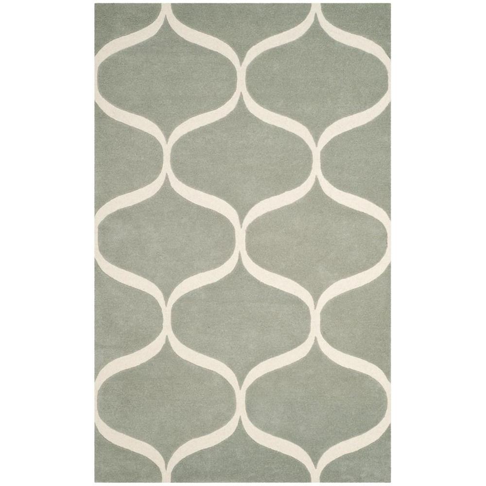 CAMBRIDGE, GREY / IVORY, 5' X 8', Area Rug, CAM730G-5. Picture 1