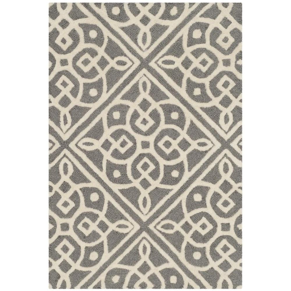 CAMBRIDGE, DARK GREY / IVORY, 2' X 3', Area Rug, CAM731D-2. Picture 1