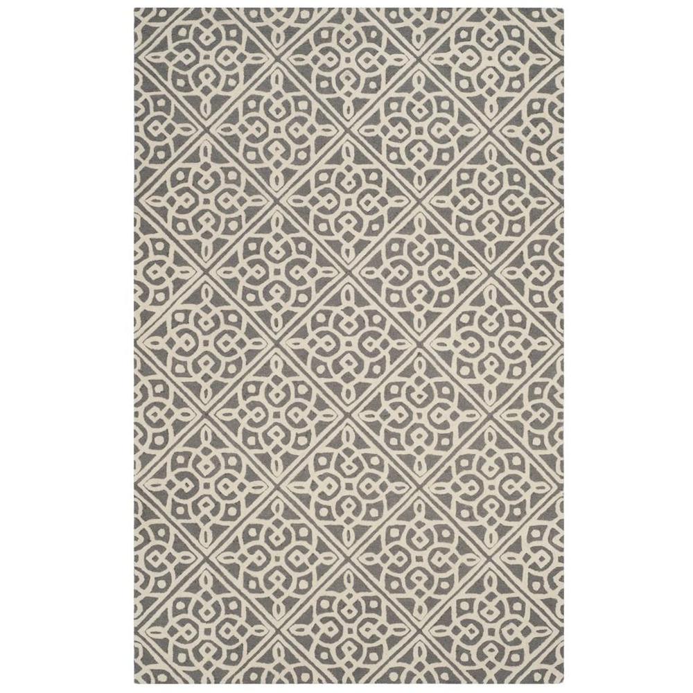 CAMBRIDGE, DARK GREY / IVORY, 5' X 8', Area Rug, CAM731D-5. Picture 1