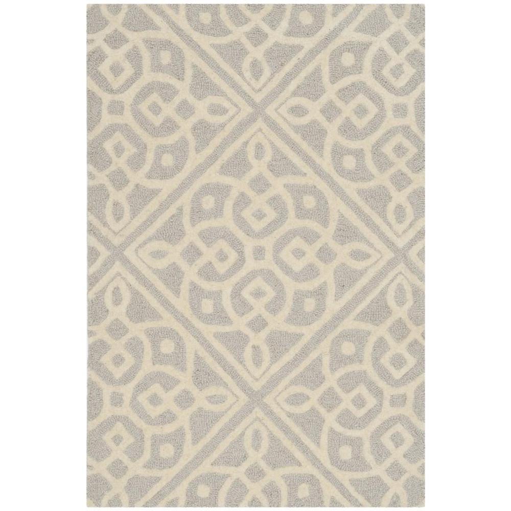 CAMBRIDGE, LIGHT GREY / IVORY, 2' X 3', Area Rug, CAM731G-2. Picture 1