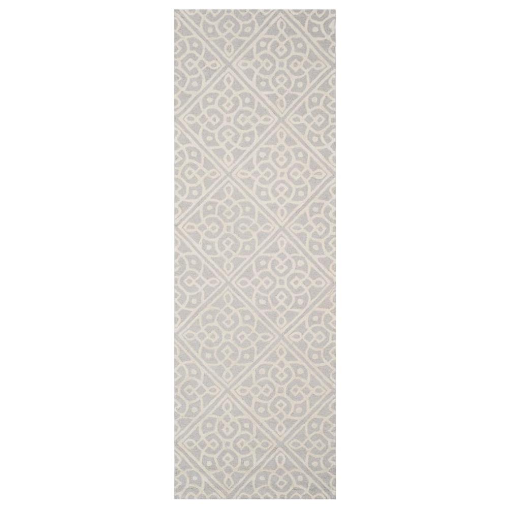 CAMBRIDGE, LIGHT GREY / IVORY, 2'-6" X 8', Area Rug, CAM731G-28. Picture 1