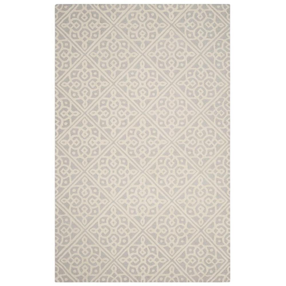 CAMBRIDGE, LIGHT GREY / IVORY, 5' X 8', Area Rug, CAM731G-5. Picture 1