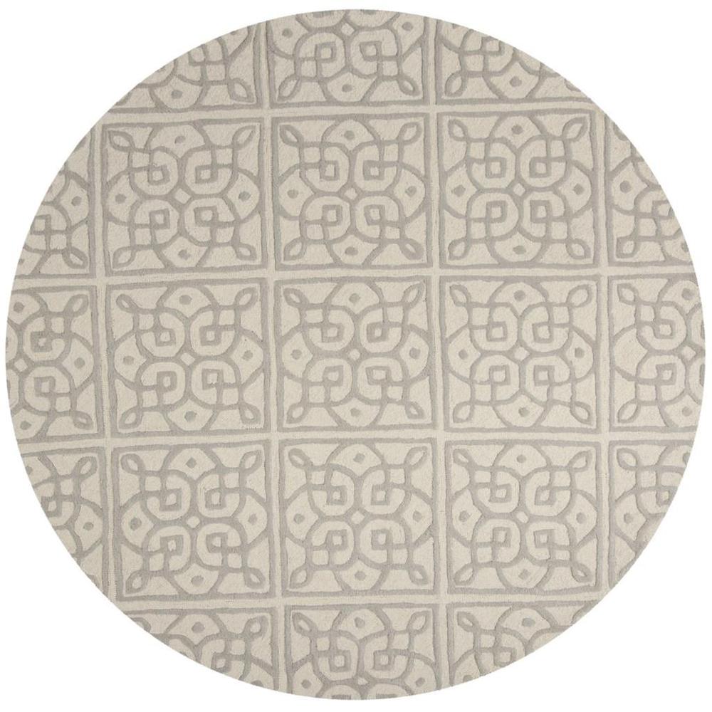 CAMBRIDGE, IVORY / GREY, 6' X 6' Round, Area Rug, CAM731Q-6R. Picture 1
