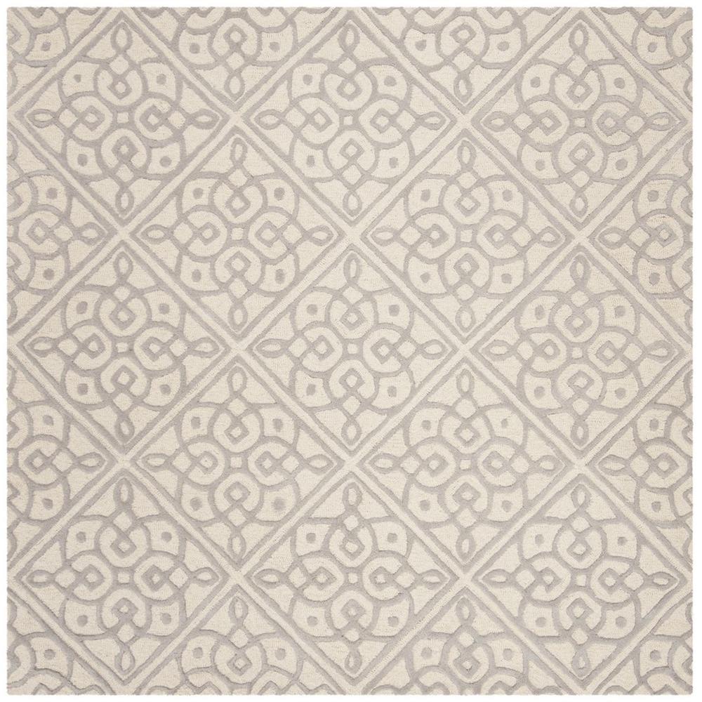 CAMBRIDGE, IVORY / GREY, 6' X 6' Square, Area Rug, CAM731Q-6SQ. Picture 1