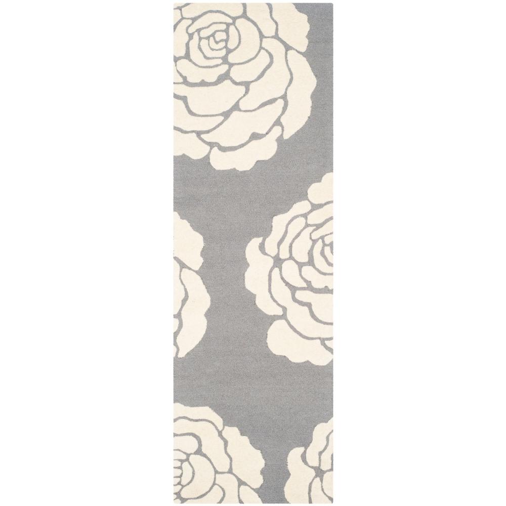 CAMBRIDGE, DARK GREY / IVORY, 2'-6" X 8', Area Rug, CAM782D-28. Picture 1