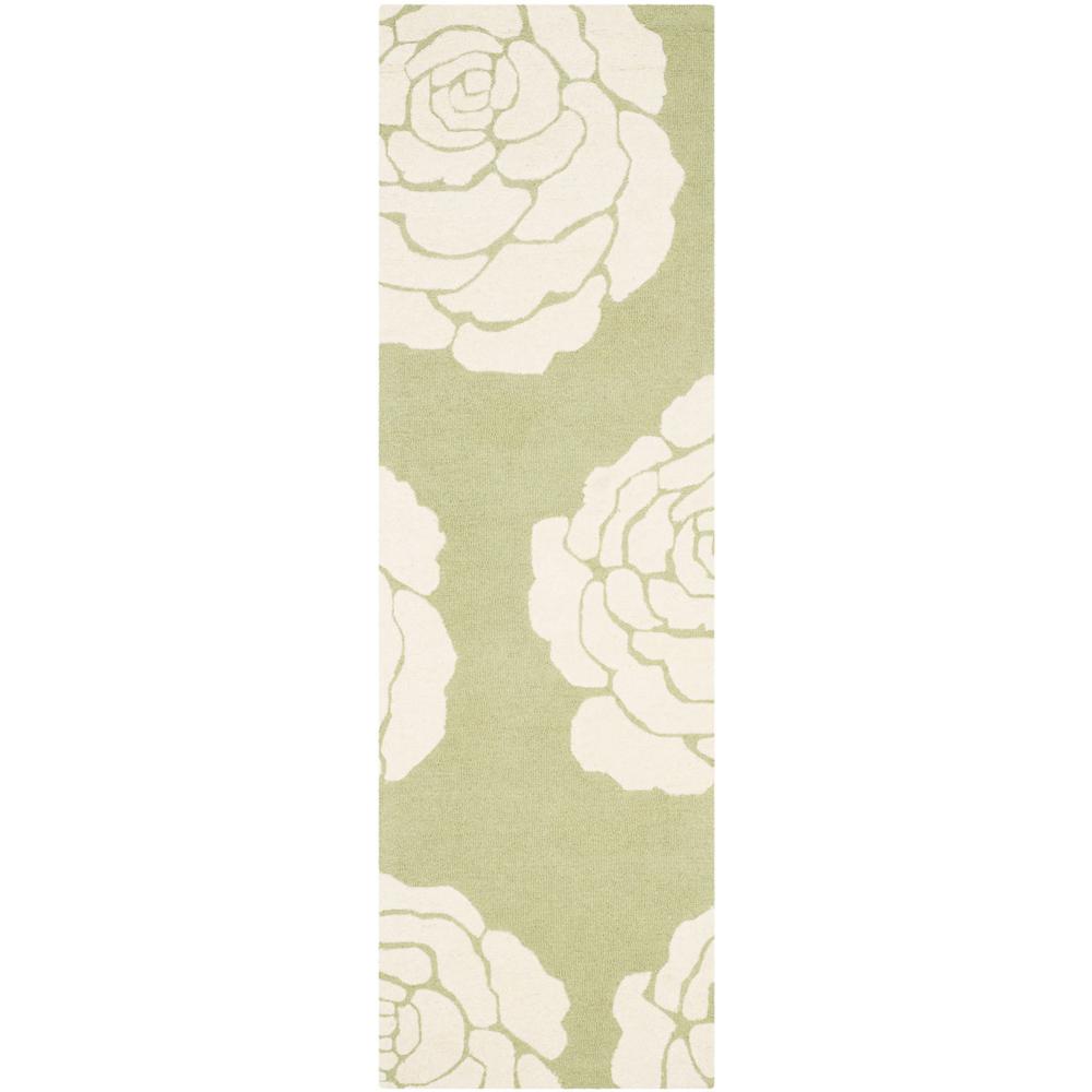 CAMBRIDGE, LIME / IVORY, 2'-6" X 8', Area Rug, CAM782N-28. Picture 1