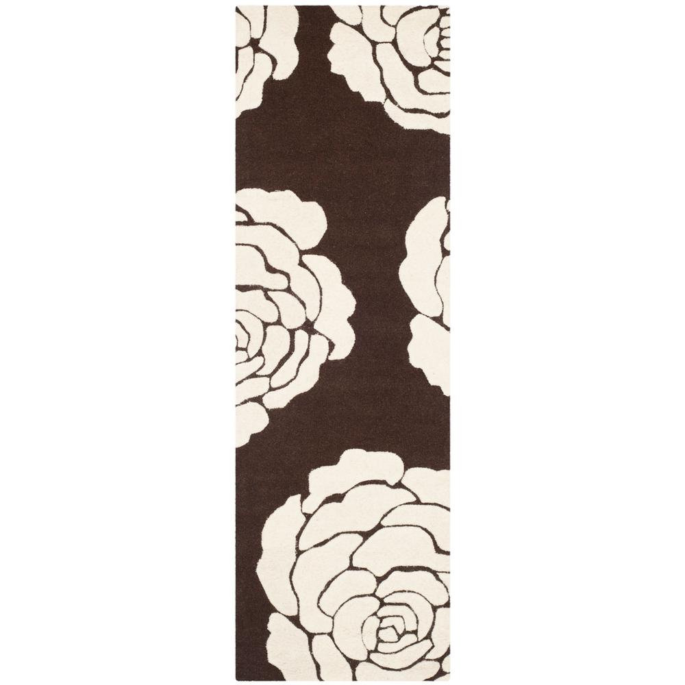 CAMBRIDGE, BROWN / IVORY, 2'-6" X 8', Area Rug, CAM782R-28. Picture 1