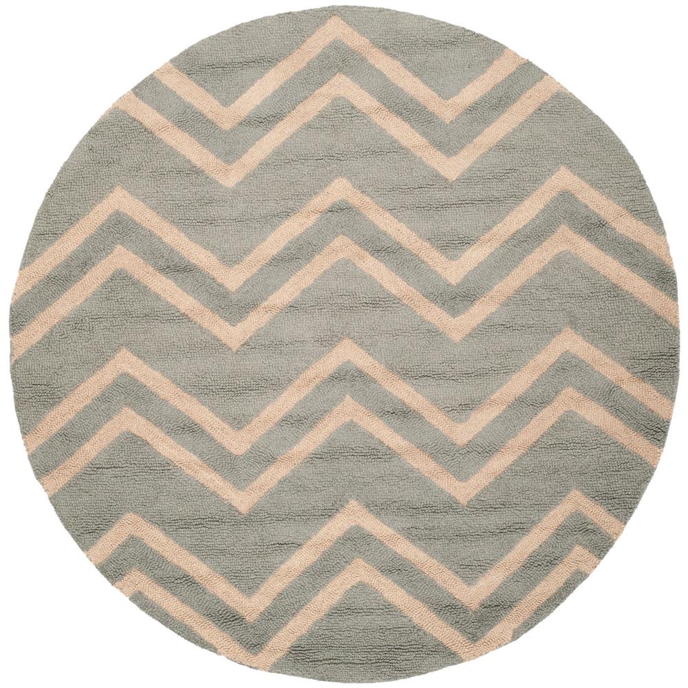 CAMBRIDGE, GREY / BEIGE, 6' X 6' Round, Area Rug. Picture 1