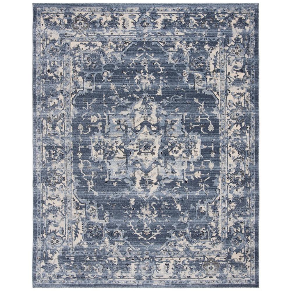 CHARLESTON, NAVY / CREME, 8' X 10', Area Rug, CHL411N-8. Picture 1