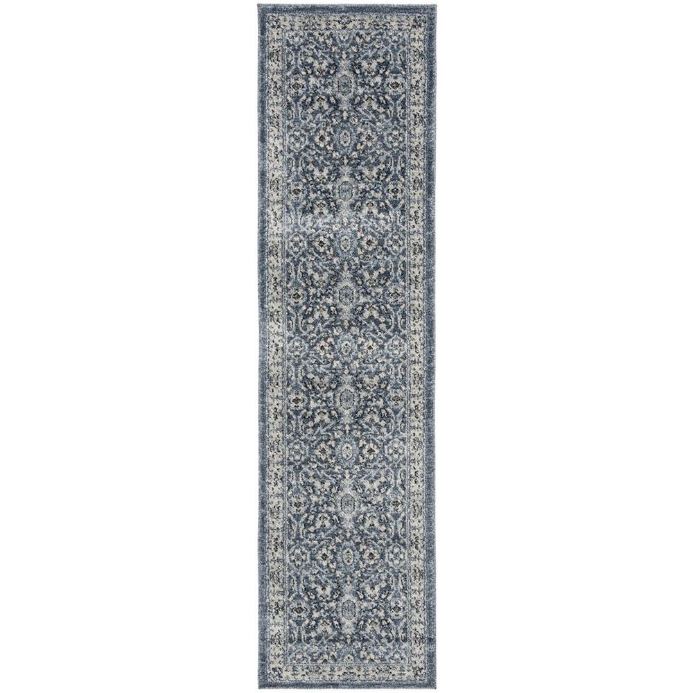 CHARLESTON, NAVY / CREME, 2' X 8', Area Rug, CHL412N-28. Picture 1