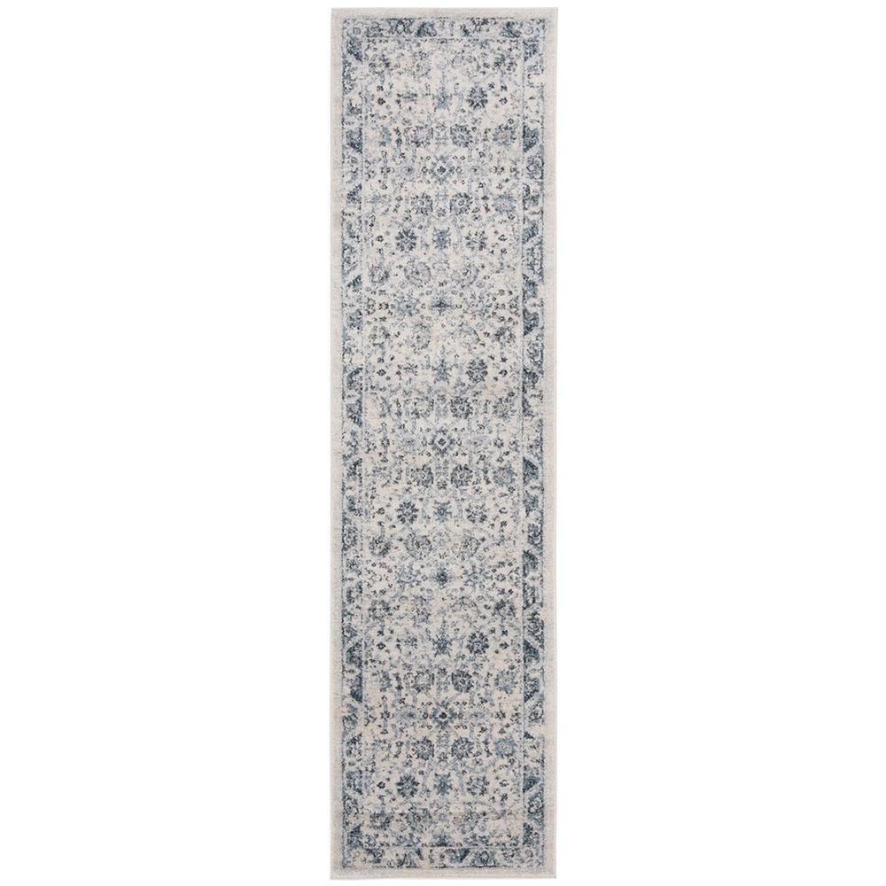 CHARLESTON, IVORY / BLUE, 2' X 8', Area Rug. Picture 1