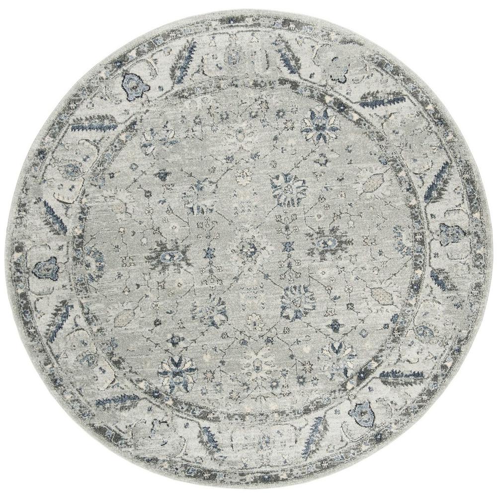 CHARLESTON, GREY / DARK GREY, 6'-7" X 6'-7" Round, Area Rug, CHL413F-7R. Picture 1