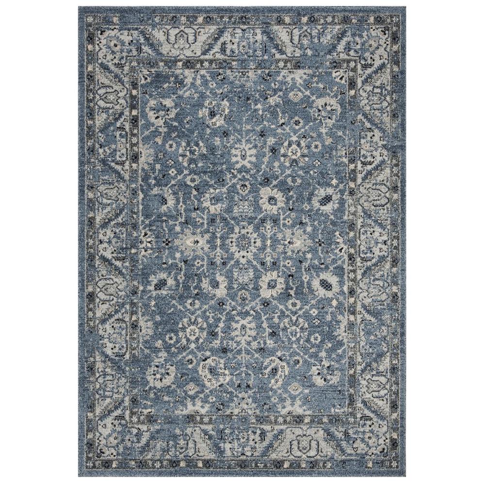 CHARLESTON, NAVY / LIGHT GREY, 4' X 6', Area Rug. Picture 1