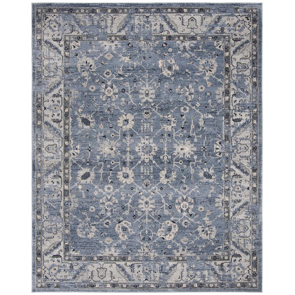 CHARLESTON, NAVY / LIGHT GREY, 8' X 10', Area Rug. Picture 1