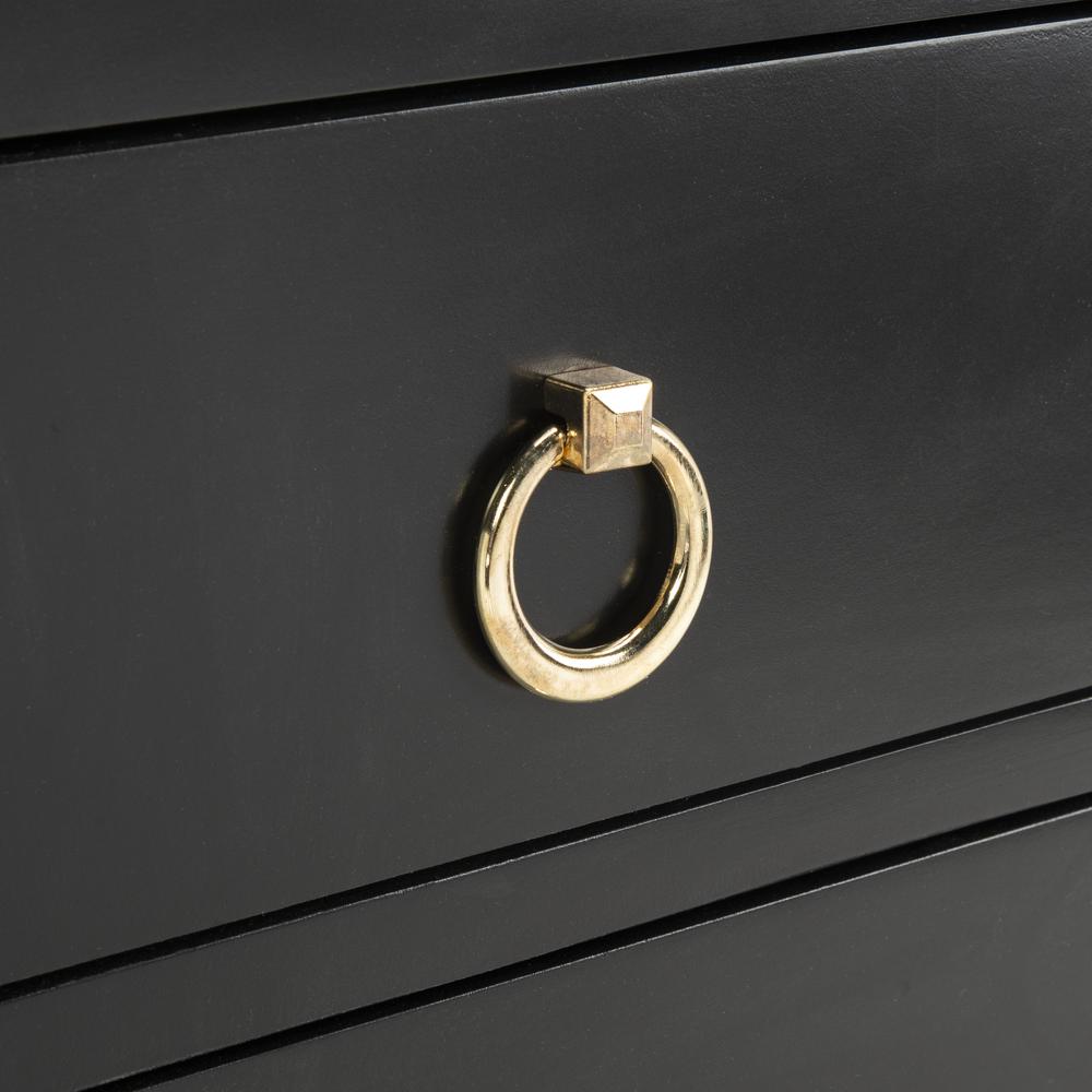 Dion 3 Drawer Chest, Black/Gold. Picture 3