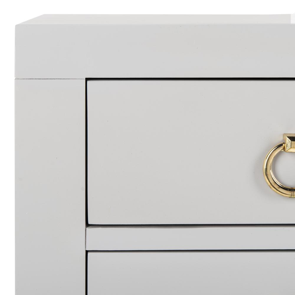 Dion 3 Drawer Chest, Grey/Gold. Picture 2