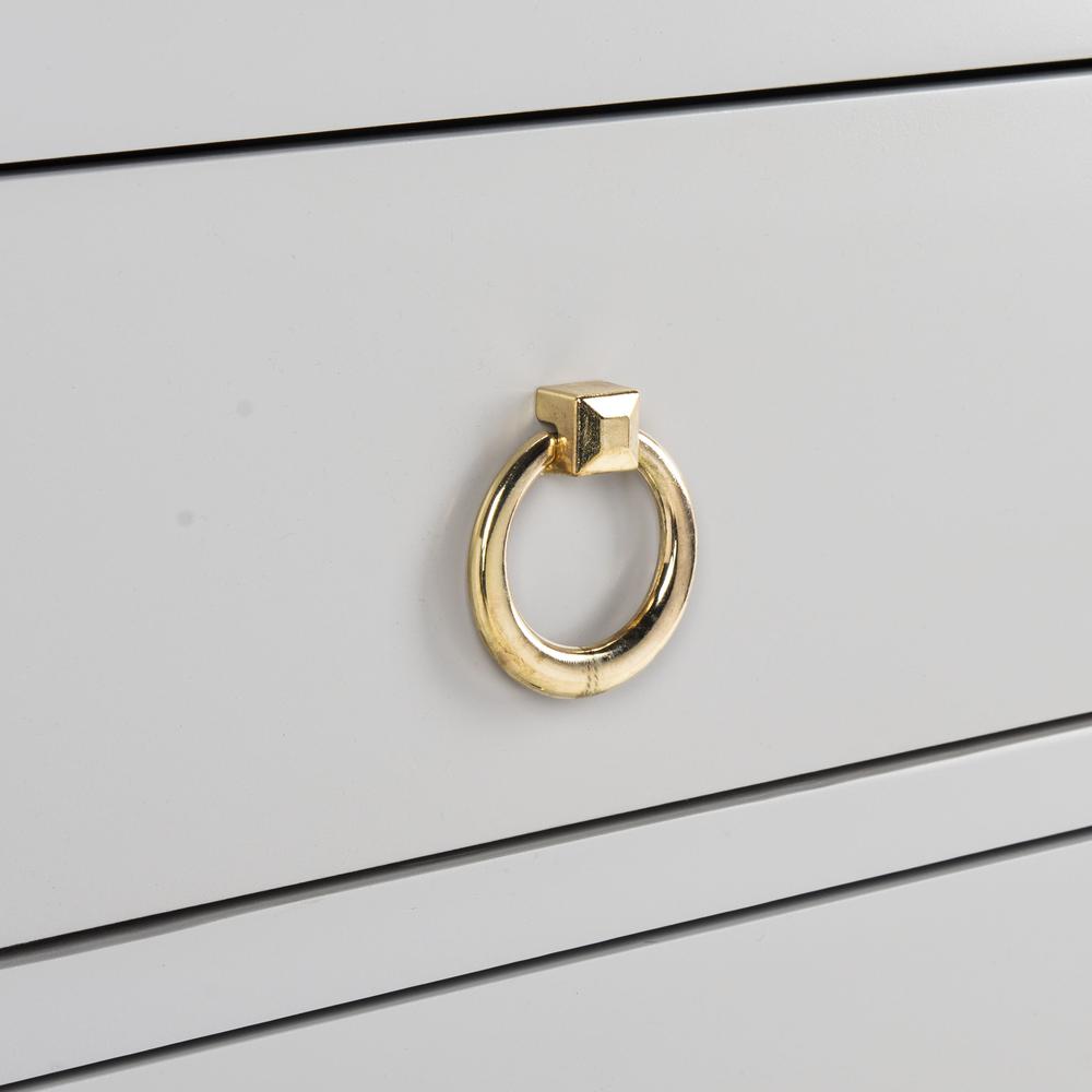 Dion 3 Drawer Chest, Grey/Gold. Picture 3