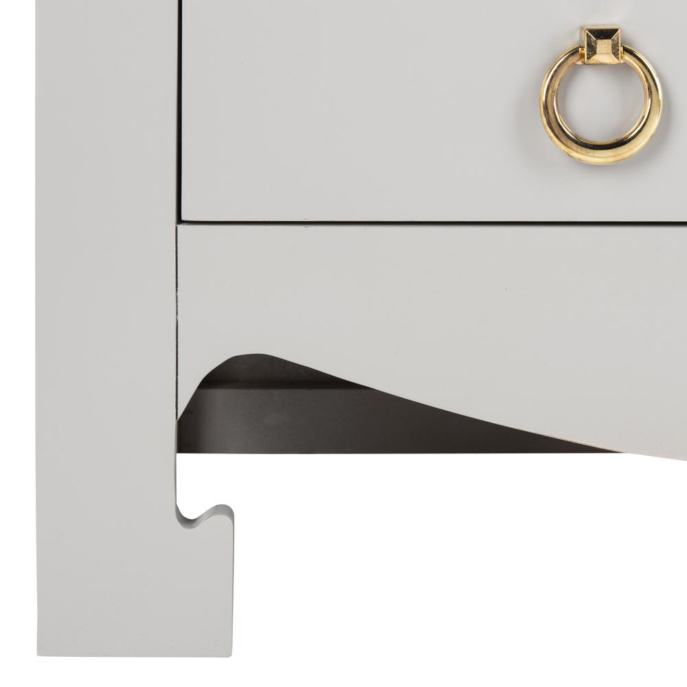 Dion 3 Drawer Chest, Grey/Gold. Picture 4