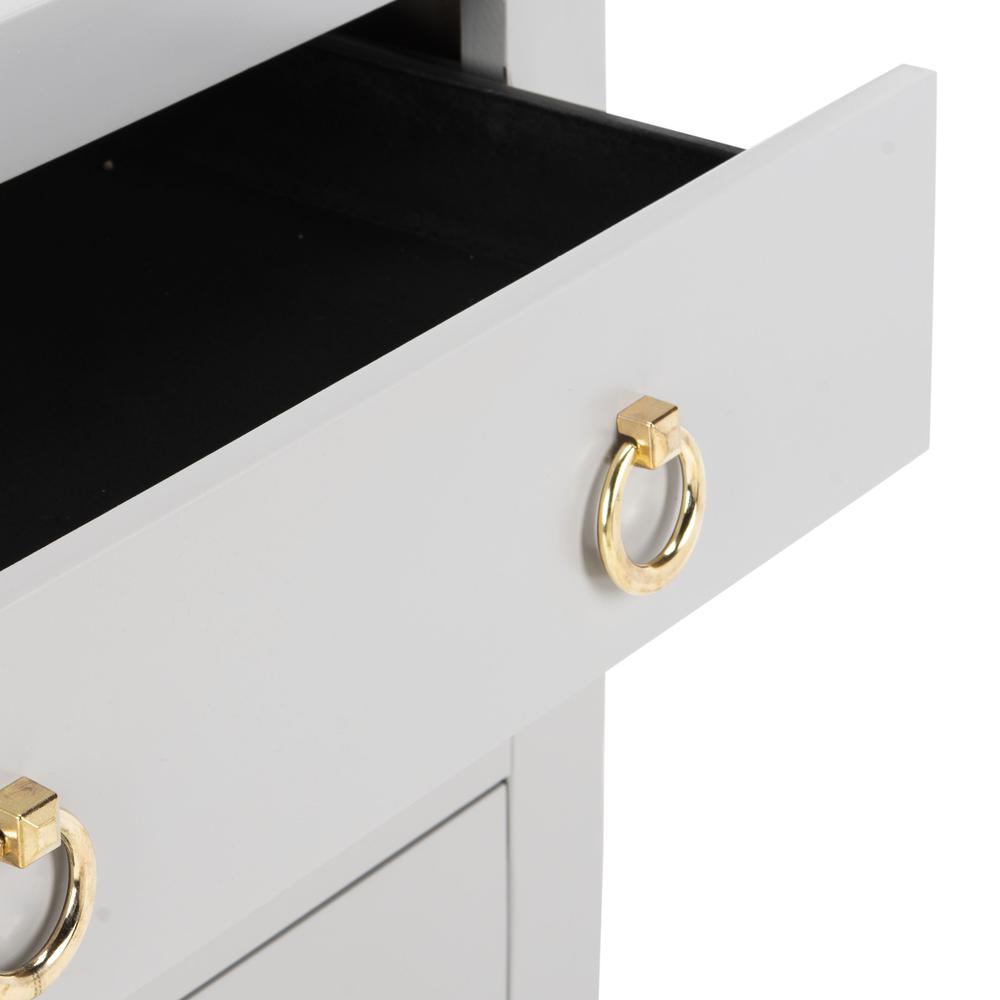 Dion 3 Drawer Chest, Grey/Gold. Picture 5