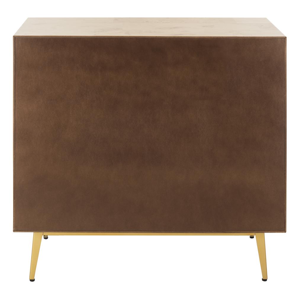 Katia 3 Drawer Chest, Natural/Gold. Picture 2