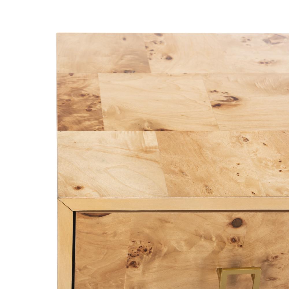 Katia 3 Drawer Chest, Natural/Gold. Picture 4