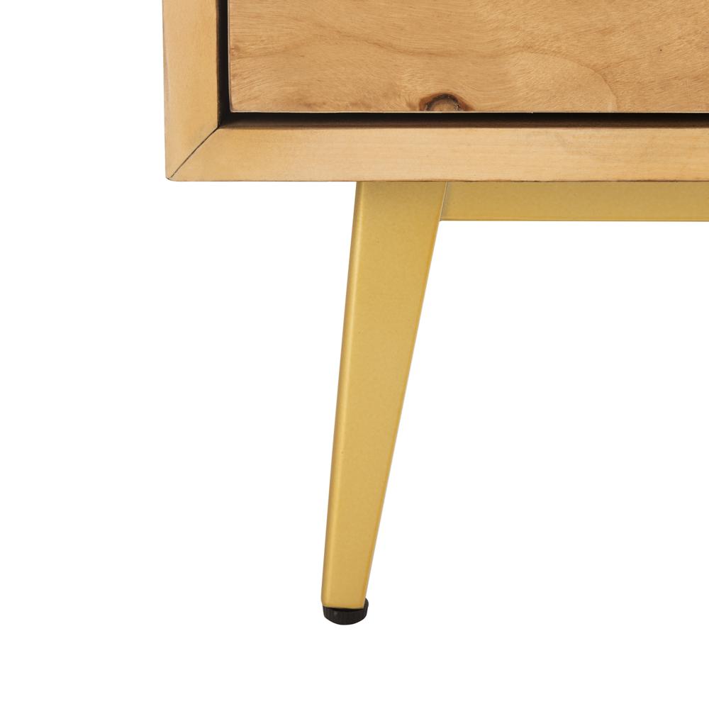 Katia 3 Drawer Chest, Natural/Gold. Picture 6