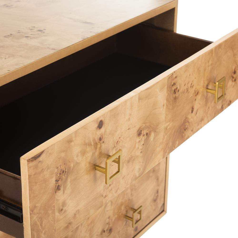 Katia 3 Drawer Chest, Natural/Gold. Picture 7