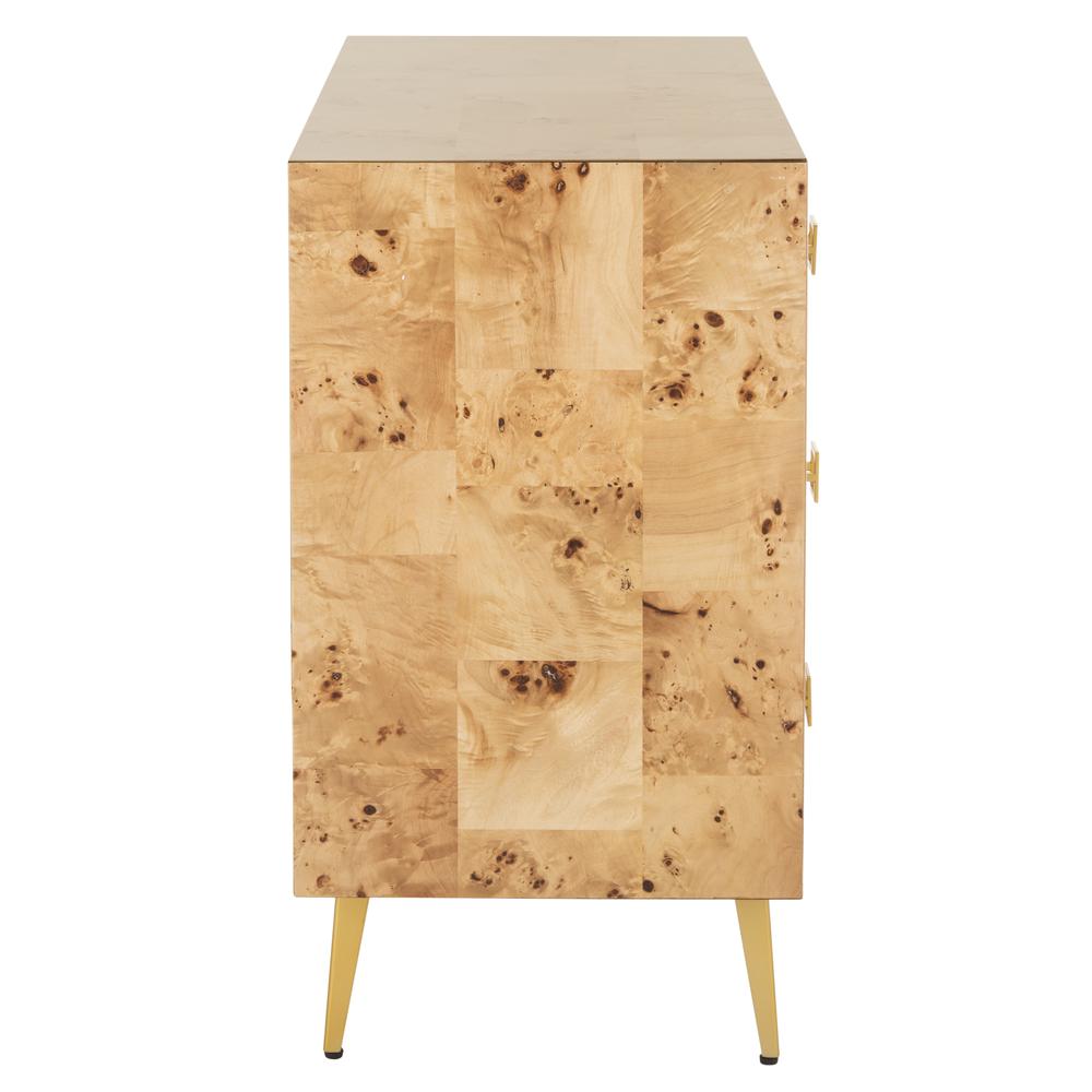 Katia 3 Drawer Chest, Natural/Gold. Picture 11