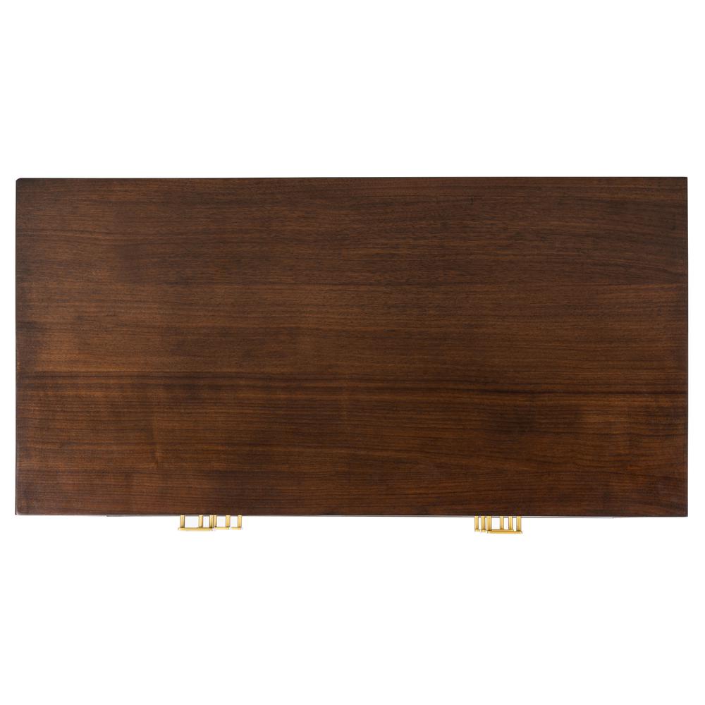 Katia 3 Drawer Chest, Walnut/Gold. Picture 13